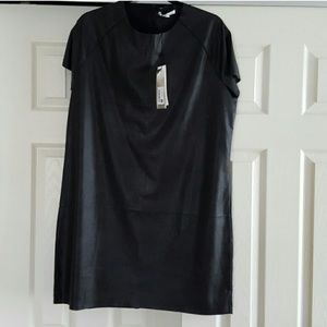 ASOS leather shift dress